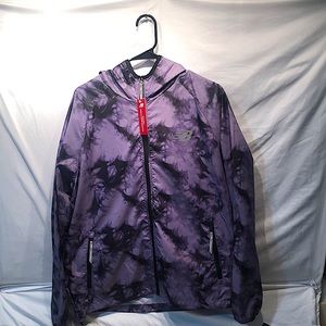 Black/Grey- Tie Dye (Large) New Balance water resistant windbreaker (never worn)
